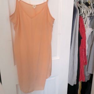 100% silk peach Wilfred slip dress
